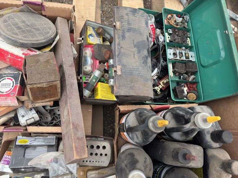 Pallet of Assorted Hardware, Shop Supplies, Come A Long