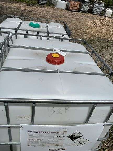 Plastic Caged Tote, Approximately 275 Gallons