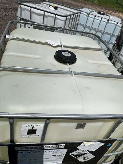 Plastic Caged Tote, Approximately 275 Gallons