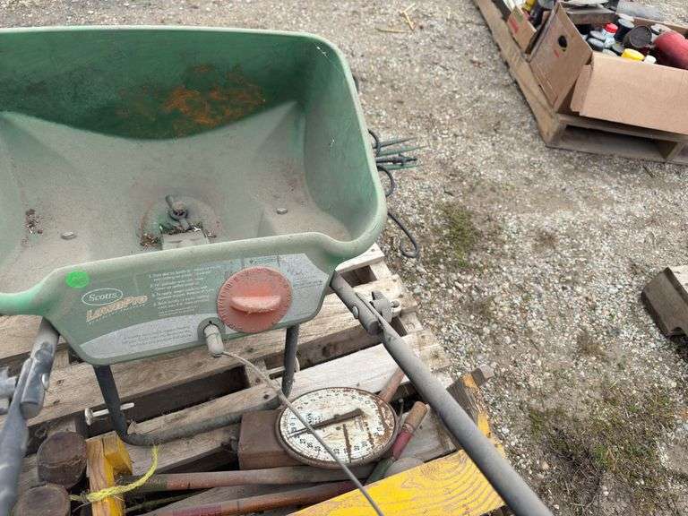 Scott's Seed/Fertilizer Spreader, Crouqet Set, Cooler, Ice Scoops