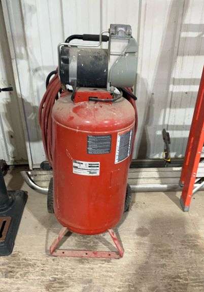Porter cable 25 gallon, 150PSI, 1.9hp air compress