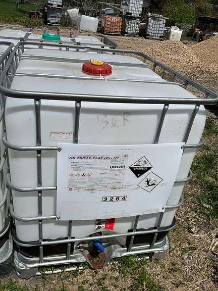 Plastic Caged Tote, Approximately 275 Gallons