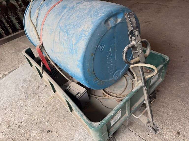 55 Gallon Tender Barrel on Garden Cart