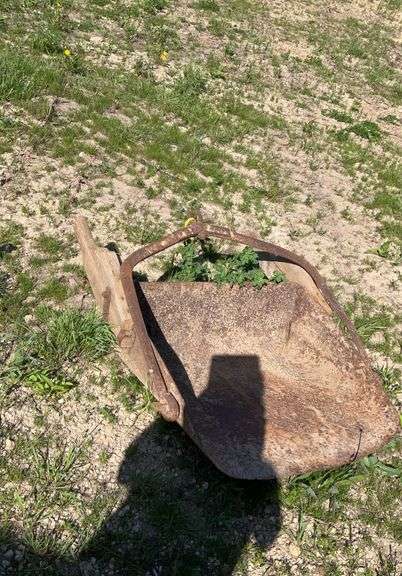 Horse drawn dirt scoop