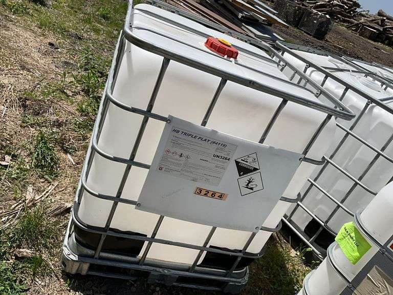 Plastic Caged Tote, Approximately 275 Gallons