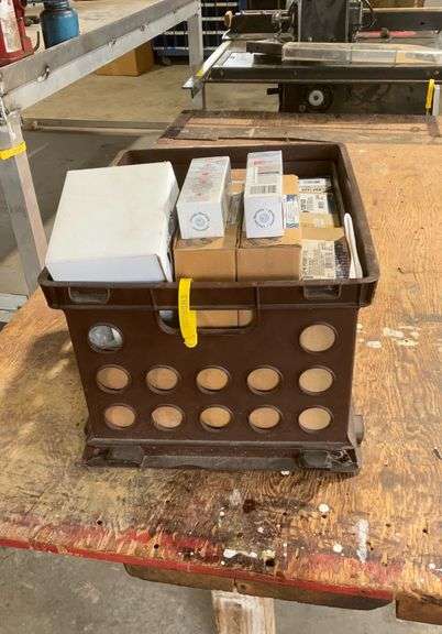 Crate of furnace parts