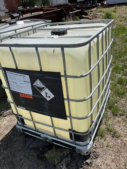 Plastic Caged Tote, Approximately 275 Gallons
