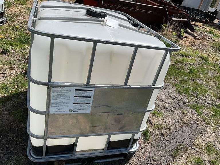Plastic Caged Tote, Approximately 275 Gallons