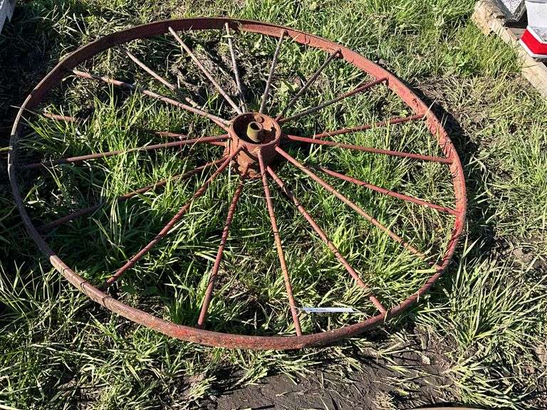 (2) Steel Spoke Steel Wheels - Approximately 52"