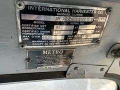 1962 International Metro Step Van Concession Truck, 116,294 miles showing,