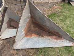 (2) Metal Auger Hoppers