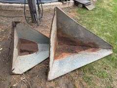 (2) Metal Auger Hoppers