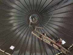 MFS Drying Grain Bin, complete with Load Out Auger and Sweep, Drying Fan wi
