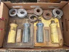 Pallet of Assorted Hardware, Hydraulic Stops, Hydraulic Easy Ends, John Dee