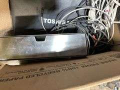 (2) Boxes Containing - Router, CD Player Radio, Toshiba Laptop, Computer Mo