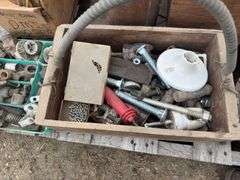 Pallet of Assorted Hardware, Hydraulic Stops, Hydraulic Easy Ends, John Dee