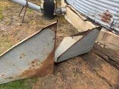 (2) Metal Auger Hoppers