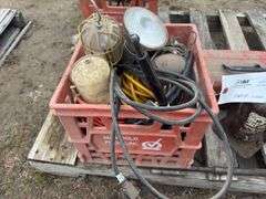 Benchtop Vise, IH Bottle Jack-Non-Working, Metal Toolbox, Assorted Trouble 