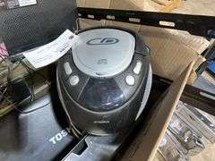 (2) Boxes Containing - Router, CD Player Radio, Toshiba Laptop, Computer Mo