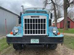 1969 White Construcktor Twin Screw Grain Truck, Crysteel 18' Steel Box and 