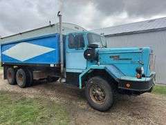 1969 White Construcktor Twin Screw Grain Truck, Crysteel 18' Steel Box and 
