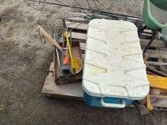 Scott's Seed/Fertilizer Spreader, Crouqet Set, Cooler, Ice Scoops