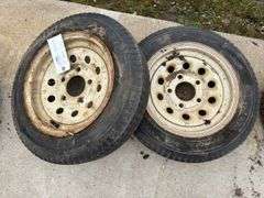 (2)4.80x12 5 Bolt Trailer tires