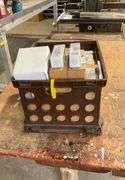 Crate of furnace parts
