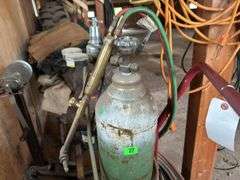 Torch Set on Cart, Hoses, Gauges and Tanks
