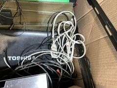 (2) Boxes Containing - Router, CD Player Radio, Toshiba Laptop, Computer Mo