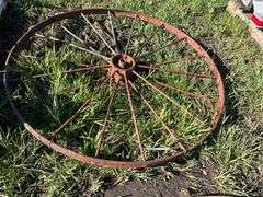 (2) Steel Spoke Steel Wheels - Approximately 52"