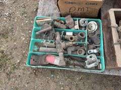Pallet of Assorted Hardware, Hydraulic Stops, Hydraulic Easy Ends, John Dee