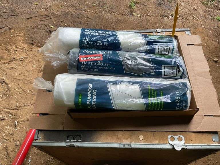 3 rolls of plastic