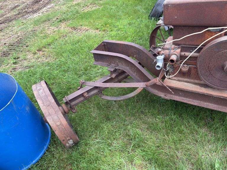Steel wheeled cart(was once a saw rig) with Farm Master, Sears Roebuck and
