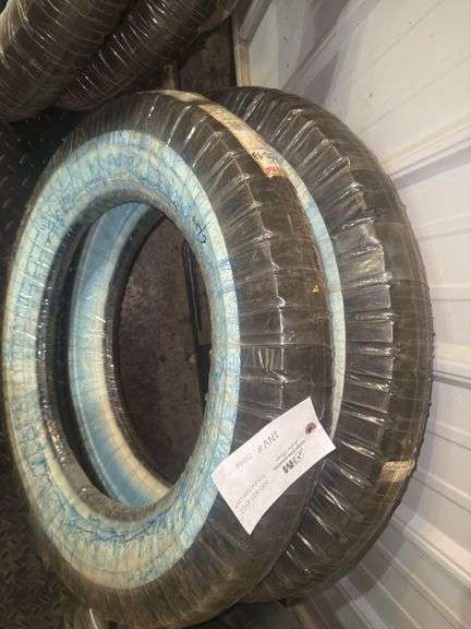 (2) Firestone 4.75/5.00-19 White Wall Tires, New/Unused