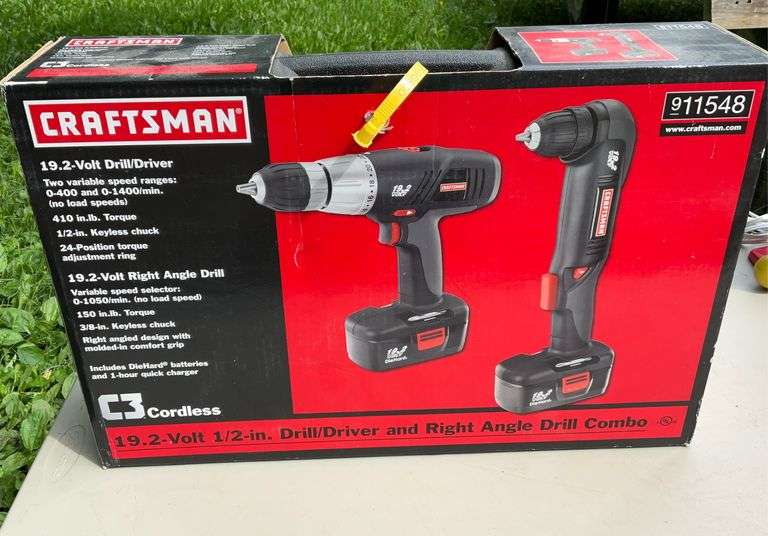 Craftsman 19.2V drill driver & right angle drill