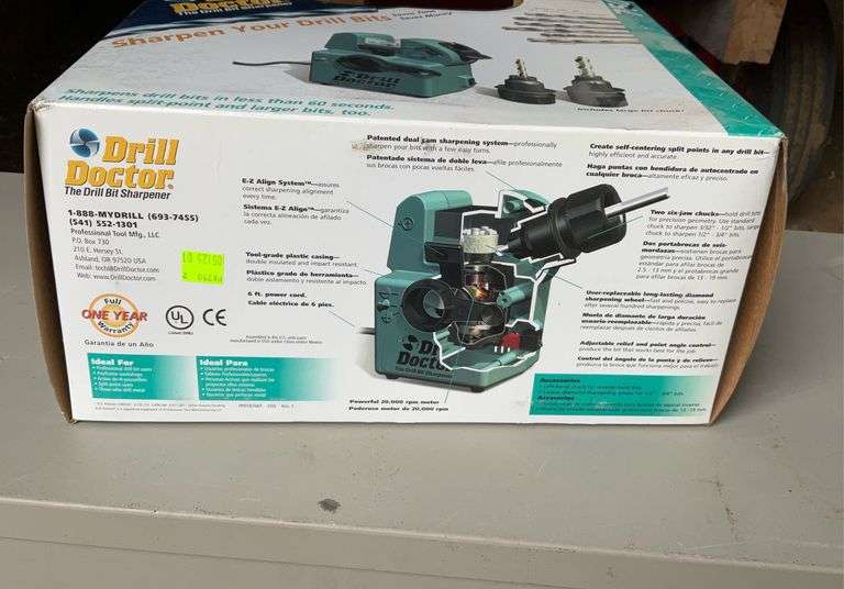 Drill doctor bit sharpener