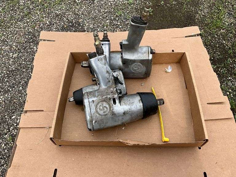 Flat of (3) Chicago Pneumatic air wrenches