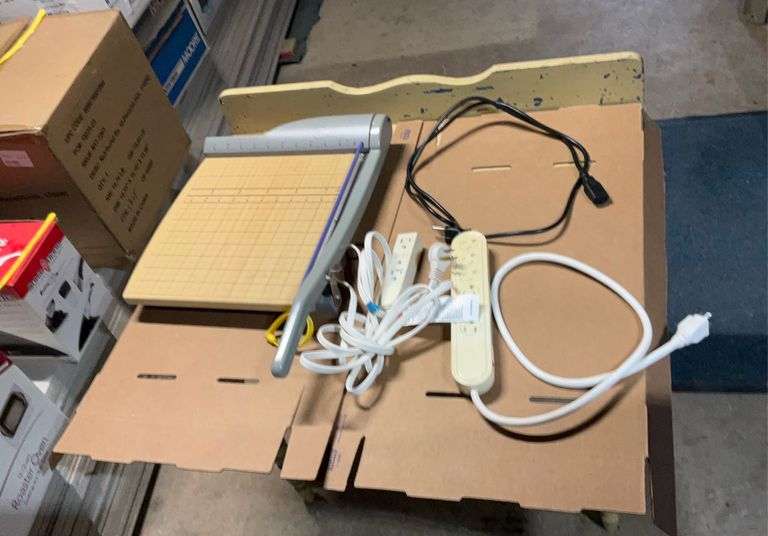 Paper cutter and power strip