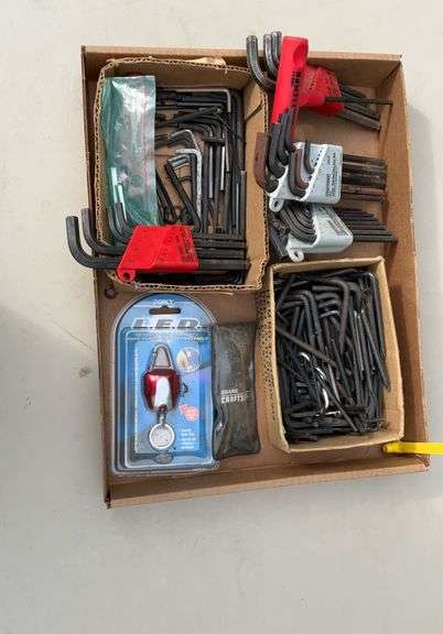 Flat of allen wrenches, hex keys