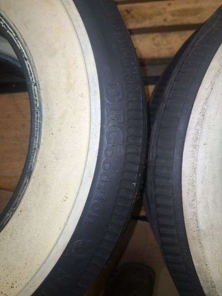 (2) BF Goodrich 6.00-16 White Wall Tires, Lightly Used Takeoffs, Good Condi