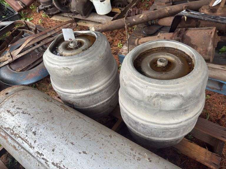 (2) Aluminum Beer Kegs