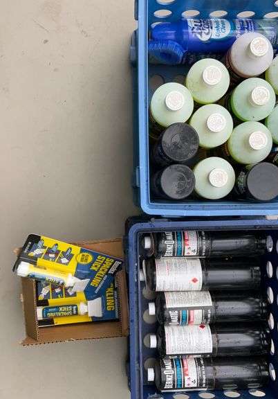 2 totes of soap, butane torch tanks
