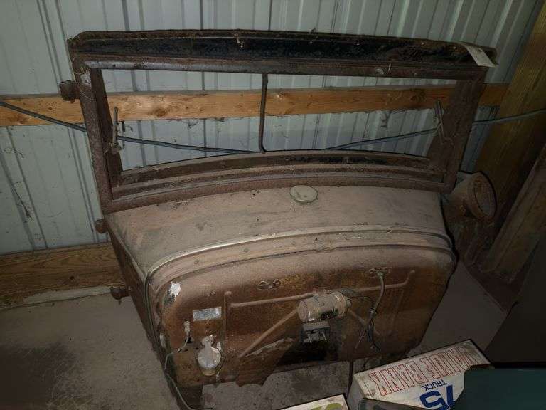 Ford Model T/A Front Windshield Cowling with gas tank