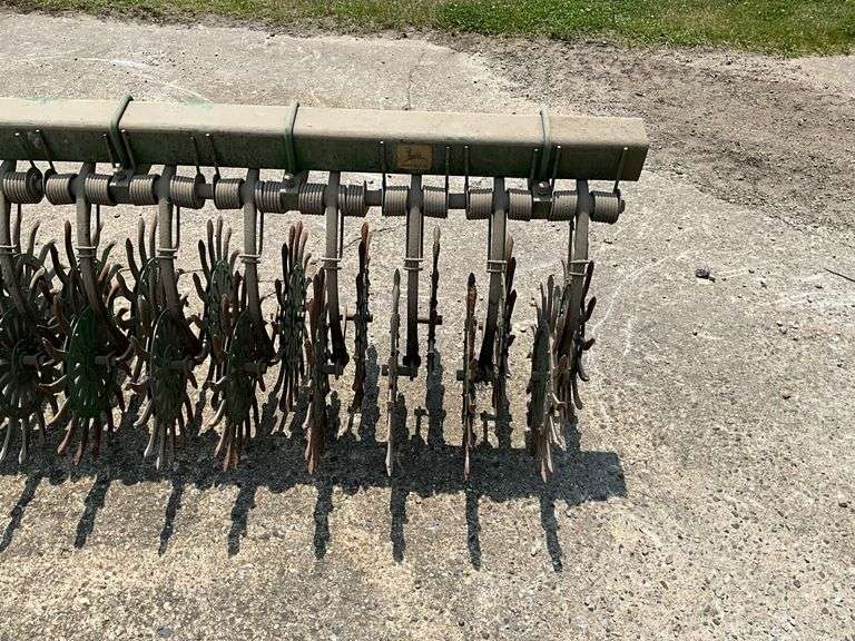 John Deere 400 Rotary Hoe, 15', 3pt., Stone Guard, Good Cups