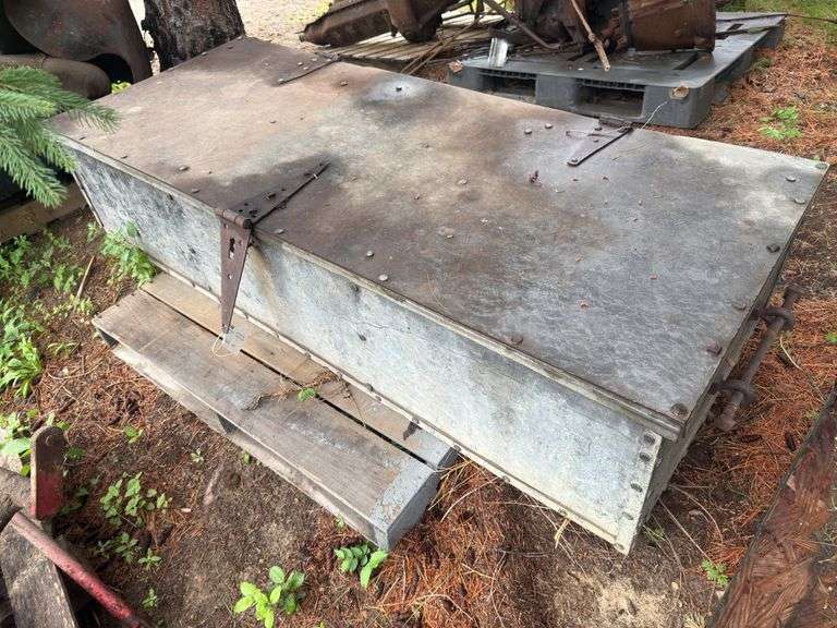 Metal Crate Containing Ford Model T/A Carburetors, Starters,