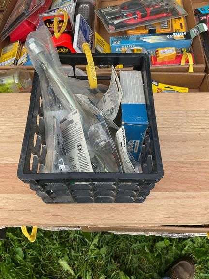 Tote of misc hardware