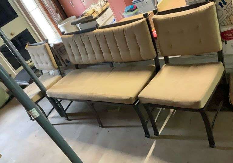 2 outside chairs and bench