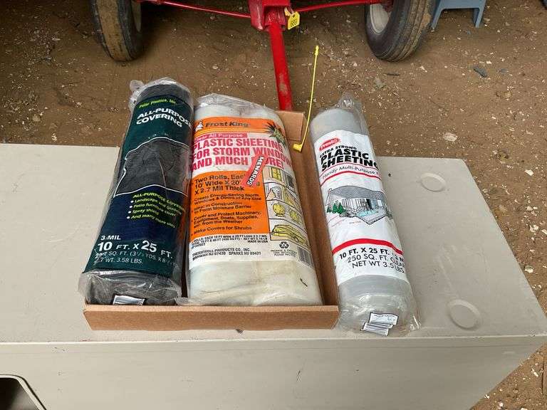 3 rolls of plastic