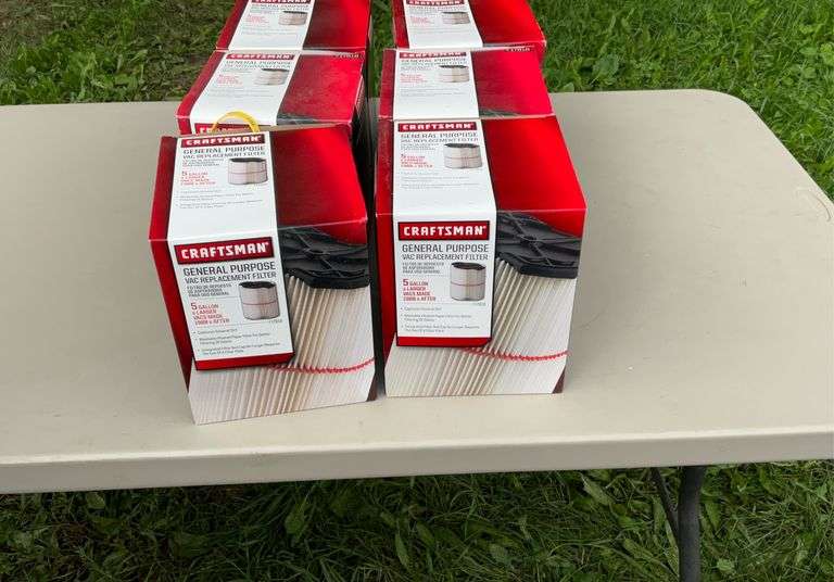 6 -5gallon & larger craftman shop vac filters